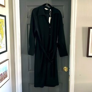 Vince belted black shirt dress, new with tags, never worn, size XL